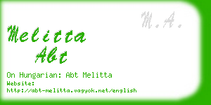 melitta abt business card